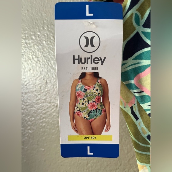 Hurley Floral Ladies' One- Piece Swimsuit Size L - Picture 4 of 15